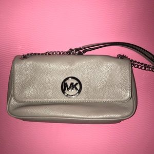 Michael kors handbag light grey w/silver hardware